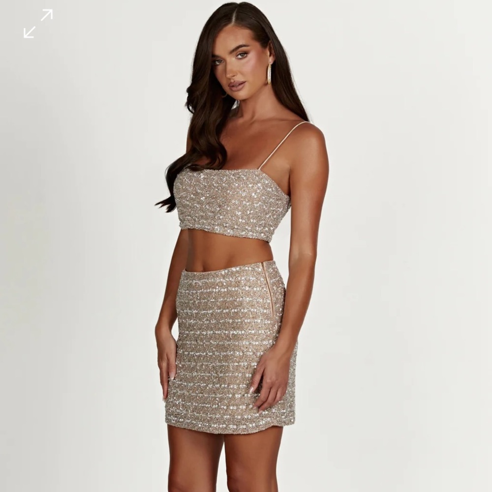 Meshki Eva Embellished Mini Skirt